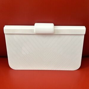 Vintage Charles Jourdan Paris lucite envelope style clutch made in Italy.